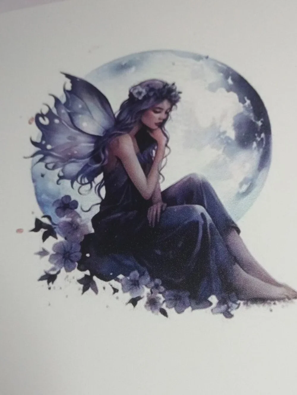 Crescent Moon Fairy Card Handmade